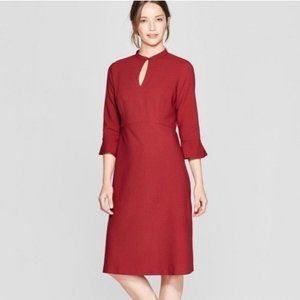 Prologue Midi Classy Keyhole Red Dress 2